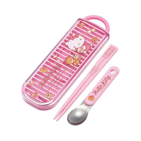 Hello Kitty Essstäbchen & Löffel Sweety pink