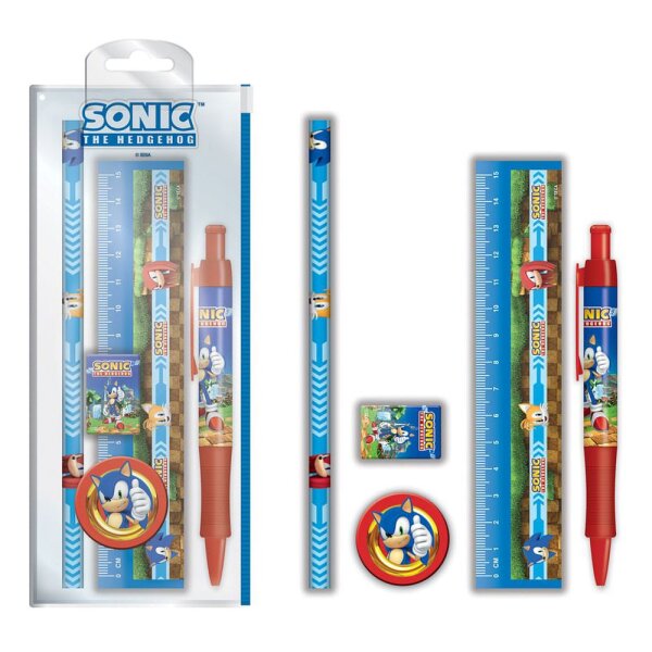 Sonic The Hedgehog Schreibset 5-teilig Golden Rings