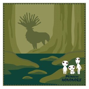 Studio Ghibli Mini-Handtuch Prinzessin Mononoke Shadow of...