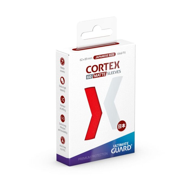 Ultimate Guard Cortex Sleeves Japanische Größe Matt-Rot (60)