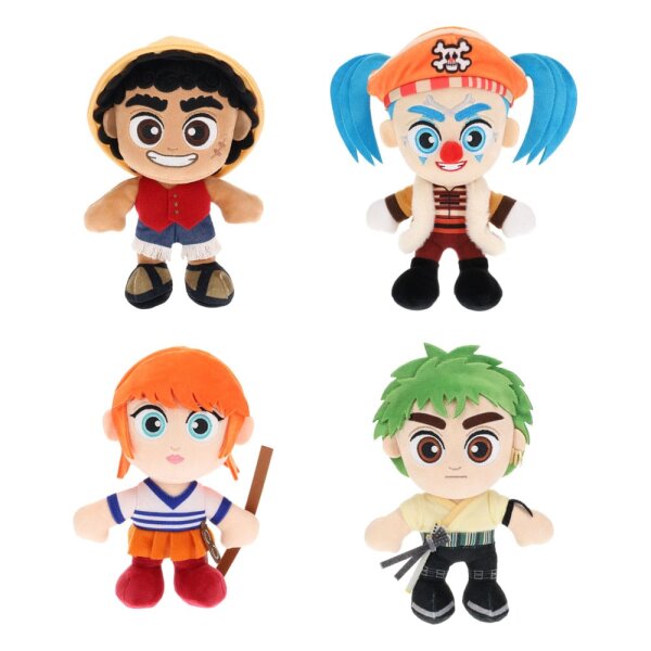 One Piece Plüschfiguren 20 cm - Luffy & Zoro & Nami & Buggy