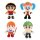 One Piece Plüschfiguren 20 cm - Luffy & Zoro & Nami & Buggy