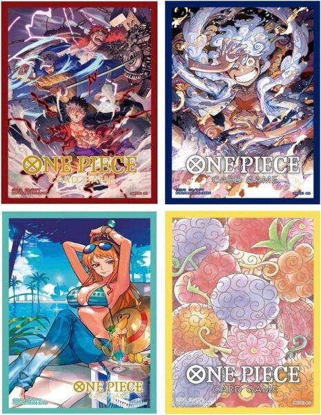 One Piece Card Game - Official Sleeve V4 Assorted 4 Artworks Bundle