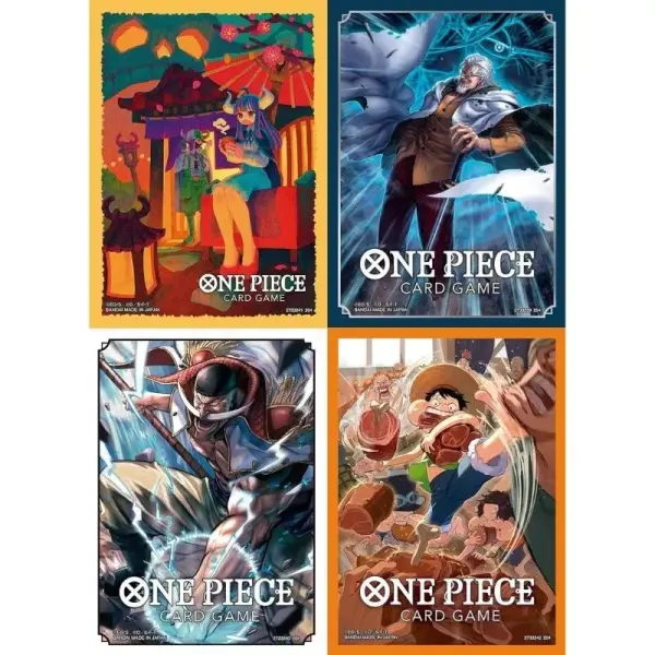 One Piece Card Game - Official Sleeve 7 Assorted 4 Artworks Bundle