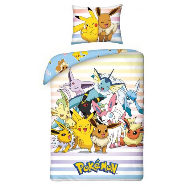 Pokemon Bettwäsche Pikachu, Evoli & Friends 140 x 200 cm / 70 x 90 cm