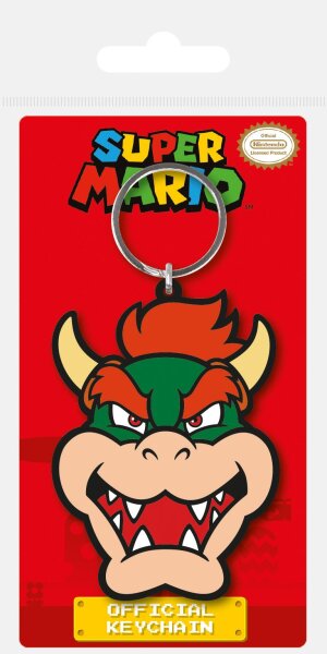 Super Mario Gummi-Schlüsselanhänger Bowser 6 cm