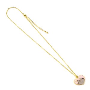 Pusheen Halskette & Anhänger Pink and Gold Heart