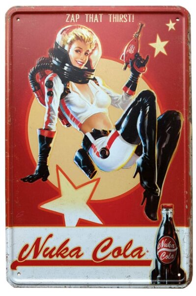 Fallout MeÂ­tallÂ­schild Nuka Cola Girl