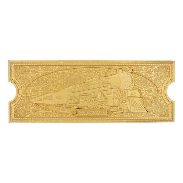 Der Polarexpress Replik Train Ticket 24k Gold Plated Limited Edition