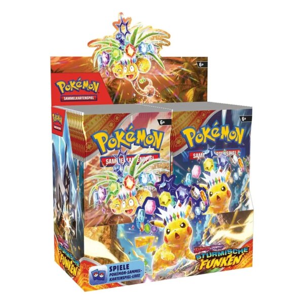 Pokemon TCG - Karmesin & Purpur 8: Stürmische Funken Booster Display - Deutsch