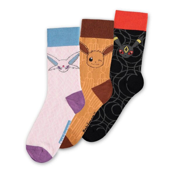 Pokemon Socken 3er-Pack Evoli Evolution 2.0 35-38