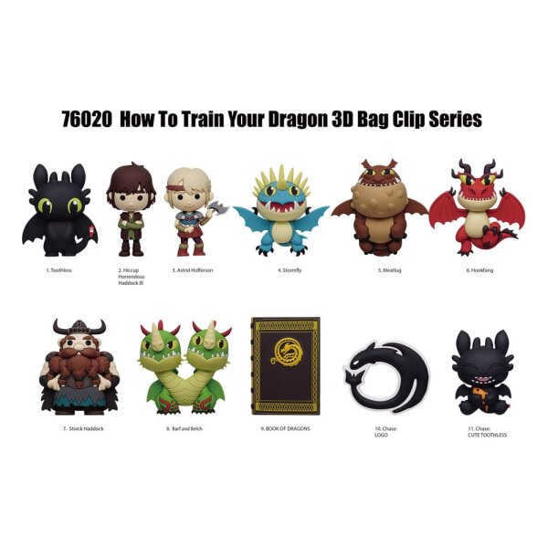 How to train your Dragon 3D PVC-Taschenanhänger 2025 Movie Display (24)