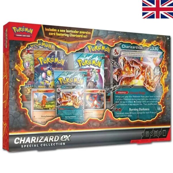 Pokemon TCG Charizard-ex Spezial-Premium Kollektion April 2025 *EN*