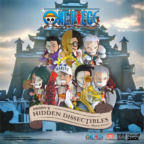 One Piece Freenys Hidden Dissectables Marines Edition 4 inch Vinyl Figure Blind Box Display (6)