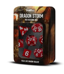 Dragon Storm Sharp Edge Silicone Würfel Set Red...