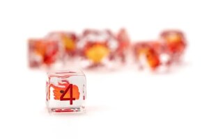 Dragon Storm Inclusion Würfel Set Red Dragon (7)