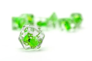 Dragon Storm Inclusion Würfel Set Green Dragon (7)