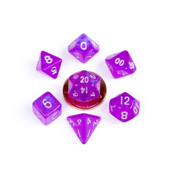 FanRoll Mini Würfel Set Stardust Purple (7)