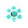 FanRoll Mini Würfel Set Stardust Turquoise (7)