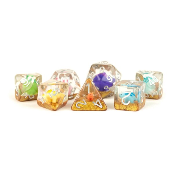 FanRoll Würfel Set Rainbow Dinosaur (7)