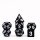 FanRoll Sharp Edge Silicone Würfel Set Gold Scatter (7)