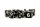 FanRoll Sharp Edge Silicone Würfel Set Gold Scatter (7)