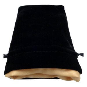 FanRoll Würfelbeutel Velvet Black with Gold Satin Small