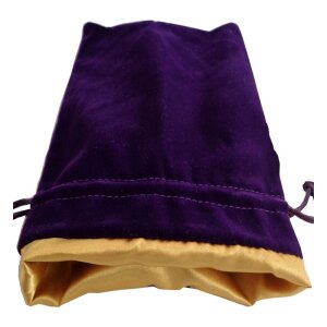 FanRoll Würfelbeutel Velvet Purple with Gold Satin...