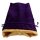 FanRoll Würfelbeutel Velvet Purple with Gold Satin Small