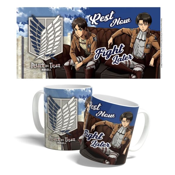 Attack on Titan Tasse Rest Now, Fight Later 325 ml