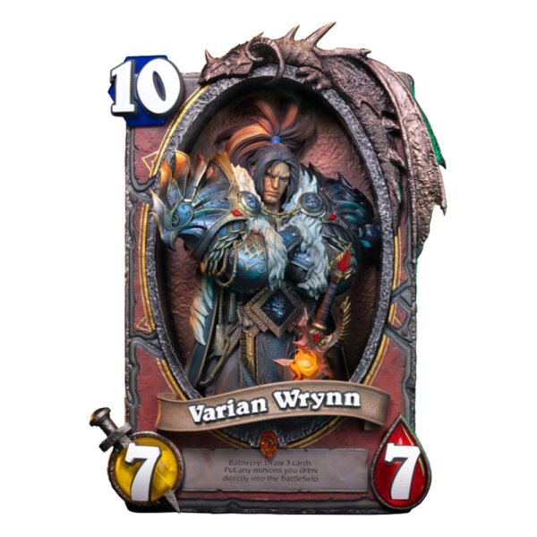 World of Warcraft Hearthstone 3D Art Frame Statue Varian Wrynn 31 cm