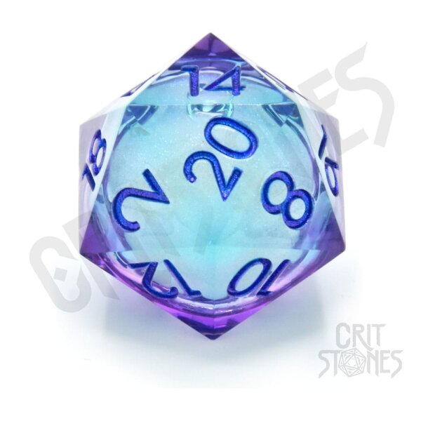 CritStones Liquid Core Würfel D20 Moonlight Mystery 3 cm