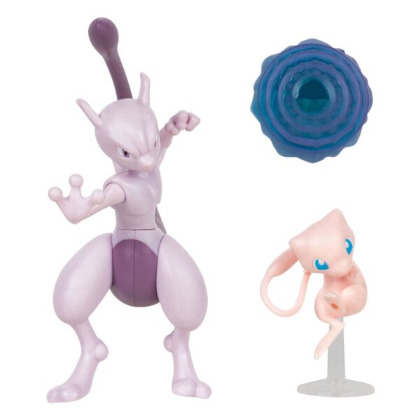 Pokemon Figuren 2er-Pack Mewtwo 10 cm & Mew 5 cm