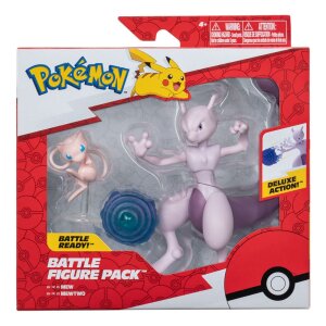Pokemon Figuren 2er-Pack Mewtwo 10 cm & Mew 5 cm