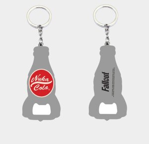 Fallout Schlüsselanhänger mit Flaschenöffner Nuka Cola Logo