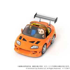 Fast & Furious Q-Village Fahrzeug mit Minifigur Toyota Supra JZA80 9 cm