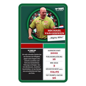 Darts Kartenspiel Top Trumps Collectables Legenden *DE*