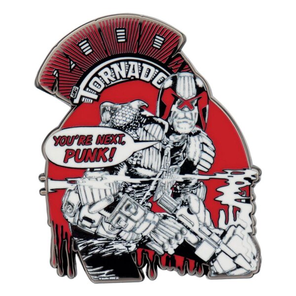 2000 AD Ansteck-Pin Judge Dredd Youre Next Punk Limited Edition