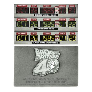Zurück in die Zukunft Metallbarren 40th Anniversary Time Circuits Limited Edition