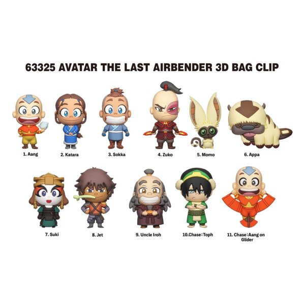 Avatar - Der Herr der Elemente 3D PVC-Taschenanhänger Series 1 Display (24)