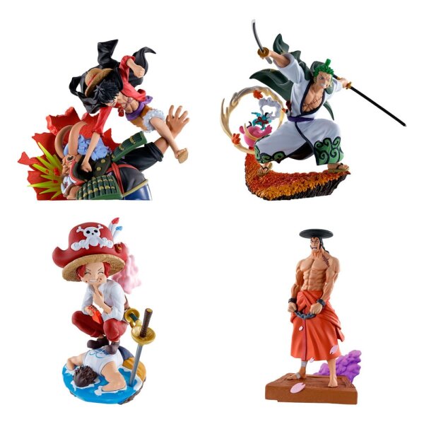 One Piece Petitrama PVC Mini-Statue Logbox Re Birth Wano Kuni Vol. 1 Set 9 cm
