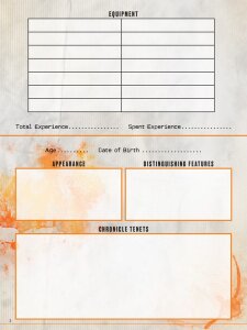 Hunter: The Reckoning 5th Edition RPG Journal Expanded Character Sheet Journal *EN*
