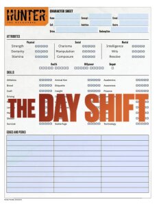 Hunter: The Reckoning 5th Edition RPG Journal Expanded Character Sheet Journal *EN*