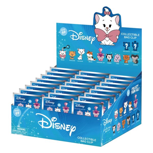 Disney Katzen 3D PVC-Taschenanhänger Serie 69 Display (24)