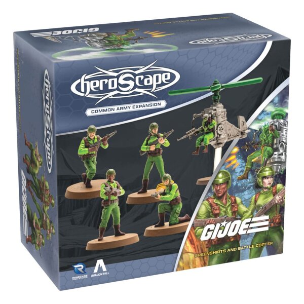 G.I.Joe Heroscape Armeeerweiterung Greenshirts & Battle Copter (Common) *EN*