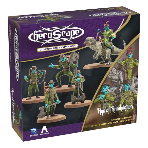 Heroscape Armeeerweiterung Age of Annihilation Chain Gruts & Ramosaur Rider (Common) *EN*