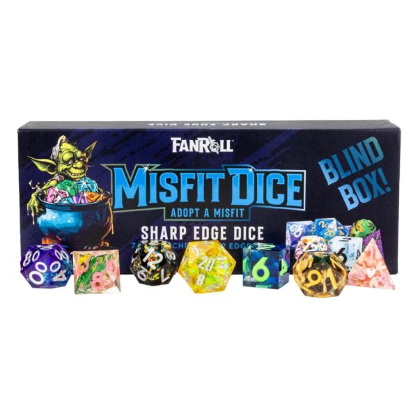 Misfit Adopt a Misfit Würfel Set Blind Box Sharp Edge Dice Sortiment (12)