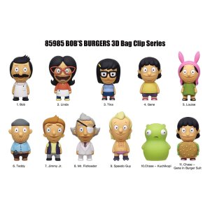 Bobs Burgers 3D PVC-Taschenanhänger Serie 1 Display (24)