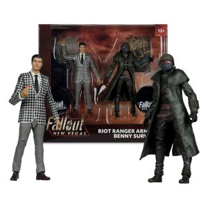 Fallout: New Vegas Statuen 2er-Pack Riot Ranger Armor & Benny Survivor 18 cm