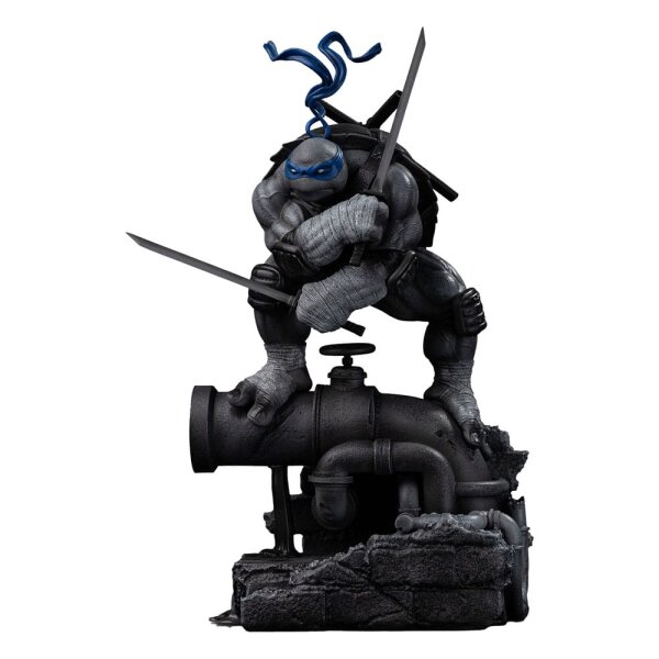 Teenage Mutant Ninja Turtles Art Scale Statue 1/10 Leonardo Black and White Variant 26 cm heo exclusive